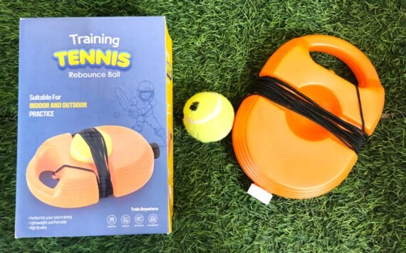 Kiddoz Club - Tennis Trainer Rebound Ball with String, Solo Tennis Set for Self Training, Cricket Practice Ball with Rope