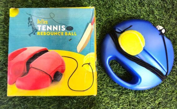 Kiddoz Club - Premium Tennis Trainer Rebound Ball with String, Solo Tennis Set for Self Training, Cricket Practice Ball with Rope