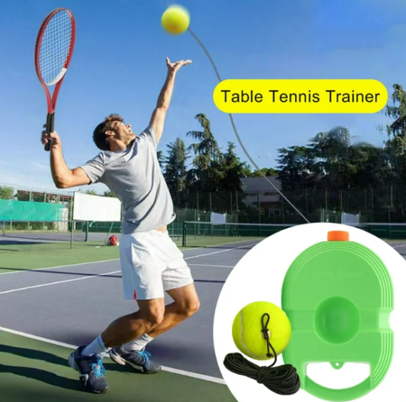 Kiddoz Club - Premium Tennis Trainer Rebound Ball with String, Solo Tennis Set for Self Training, Cricket Practice Ball with Rope